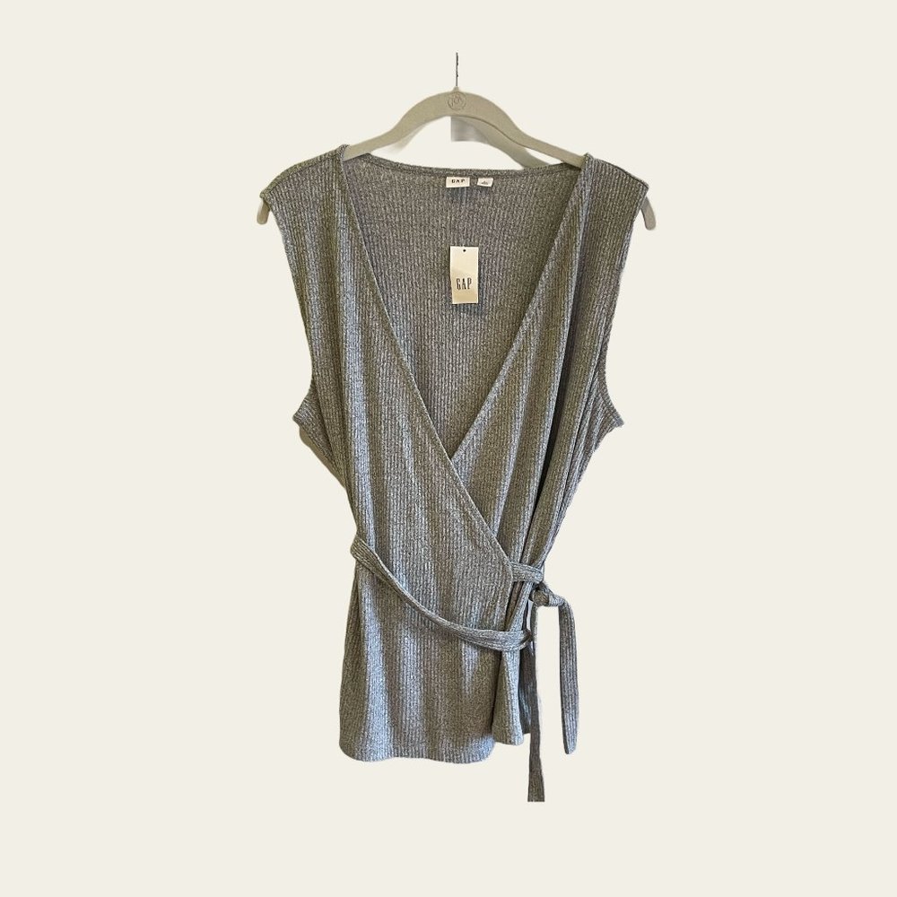 Gap Ribbed Wrap Vest NWT